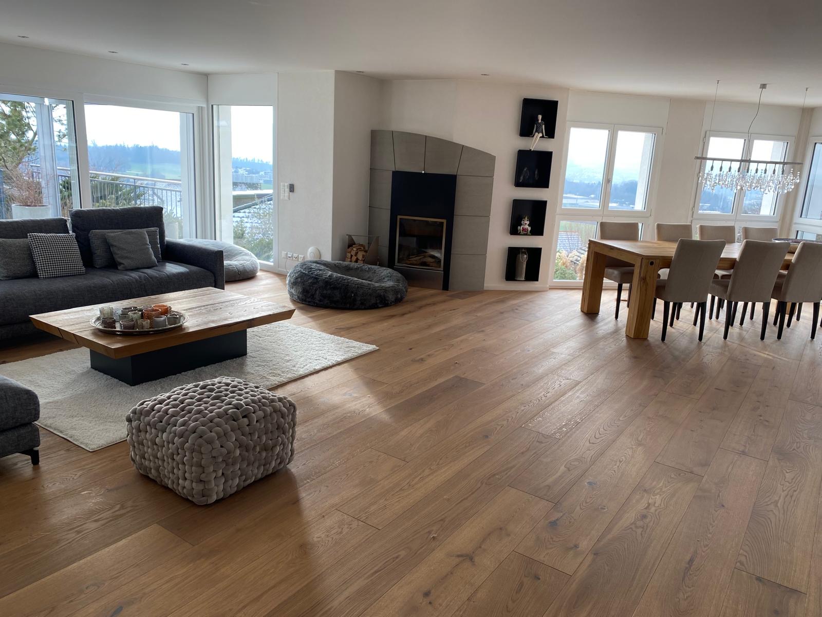 Intérieur chaleureux avec parquet JM² Parquet